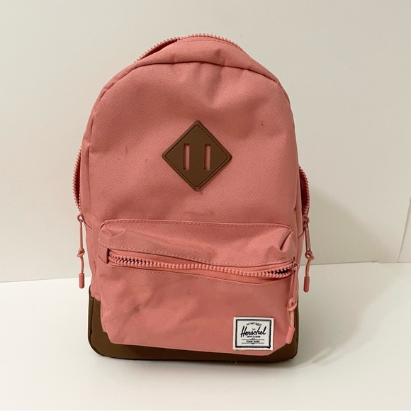 Herschel Pink and Brown Kids Mini Backpack - Picture 1 of 14
